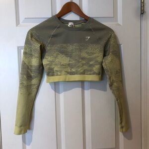 Gymshark Olive and Lime Cropped Sweater